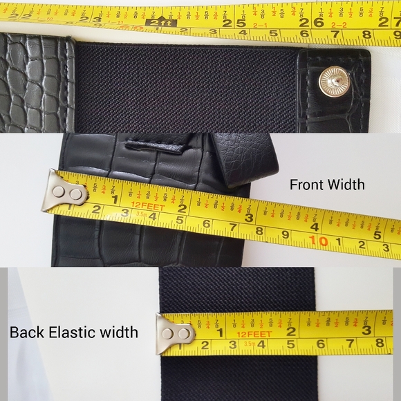 Croc-Embossed Corset High Waist Belt With Bow - Picture 8 of 9